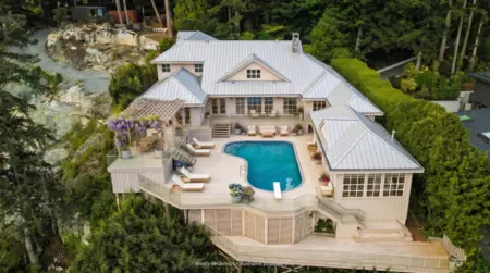 Aerial View of 6231 Taylor Drive, West Vancouver, BC