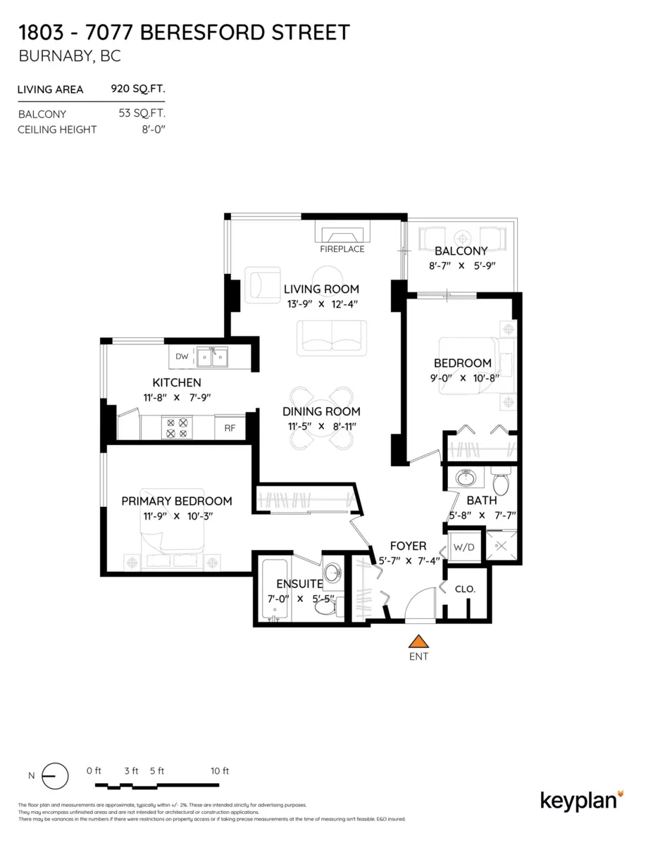 Exterior Rear Photo of 1803 7077 Beresford Street, Burnaby, BC