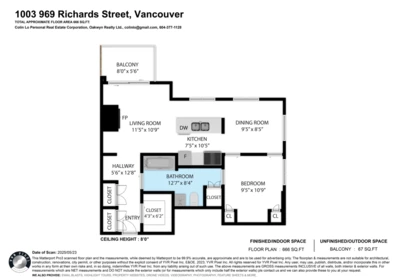 1003 969 Richards Street, Vancouver, BC, Vancouver — Apartment/Condo for sale