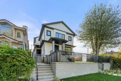 Aerial View of 4318 Nanaimo Street, Vancouver, BC