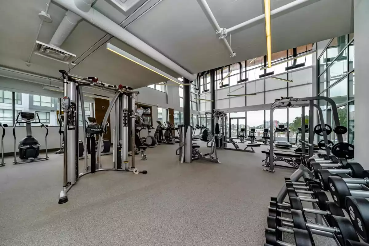 Aerial View of 601 8538 River District Crossing, Vancouver, BC