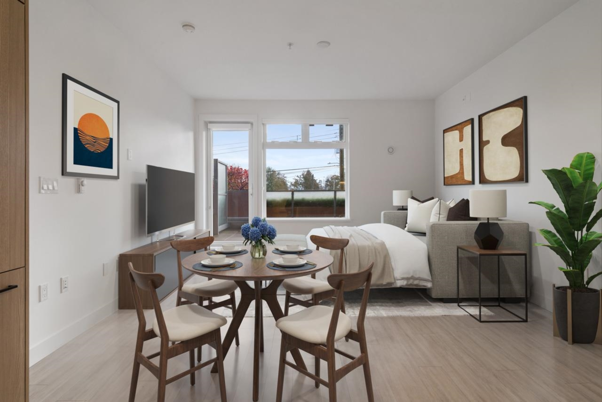 Exterior Rear Photo of 203 2408 Grant Street, Vancouver, BC