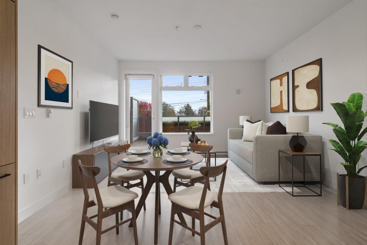 Living Room Photo of 203 2408 Grant Street, Vancouver, BC