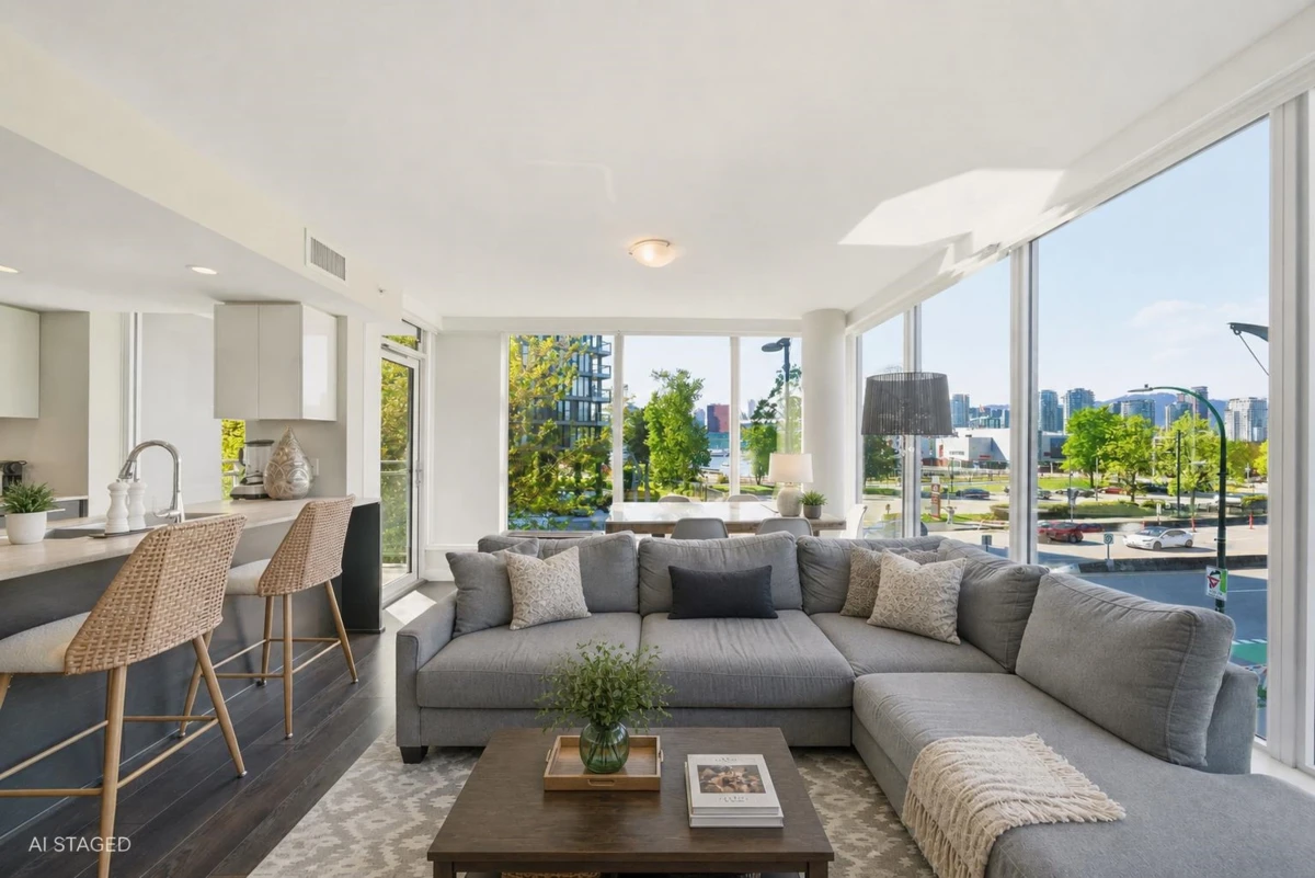 Living Room Photo of 312 1618 Quebec Street, Vancouver, BC