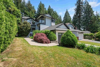 Aerial View of 1690 Cascade Court, North Vancouver, BC