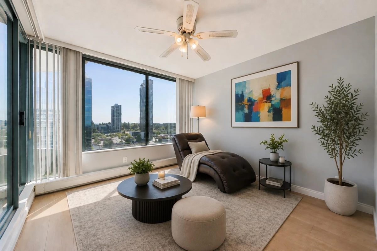 Living Room Photo of 1806 13383 108 Avenue, Surrey, BC