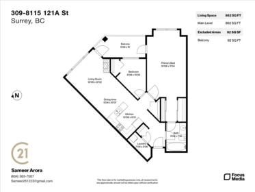Staircase Photo of 309 8115 121a Street, Surrey, BC