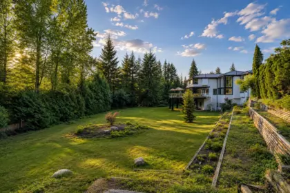 Aerial View of 1404 Charlotte Crescent, Anmore, BC