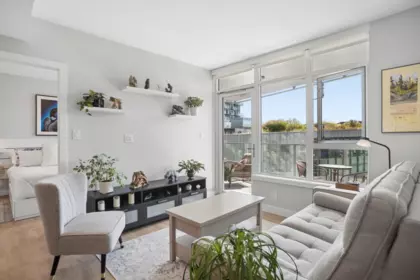 Living Room Photo of 607 8538 River District Crossing, Vancouver, BC
