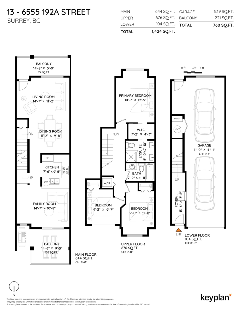 Aerial View of 13 6555 192a Street, Surrey, BC