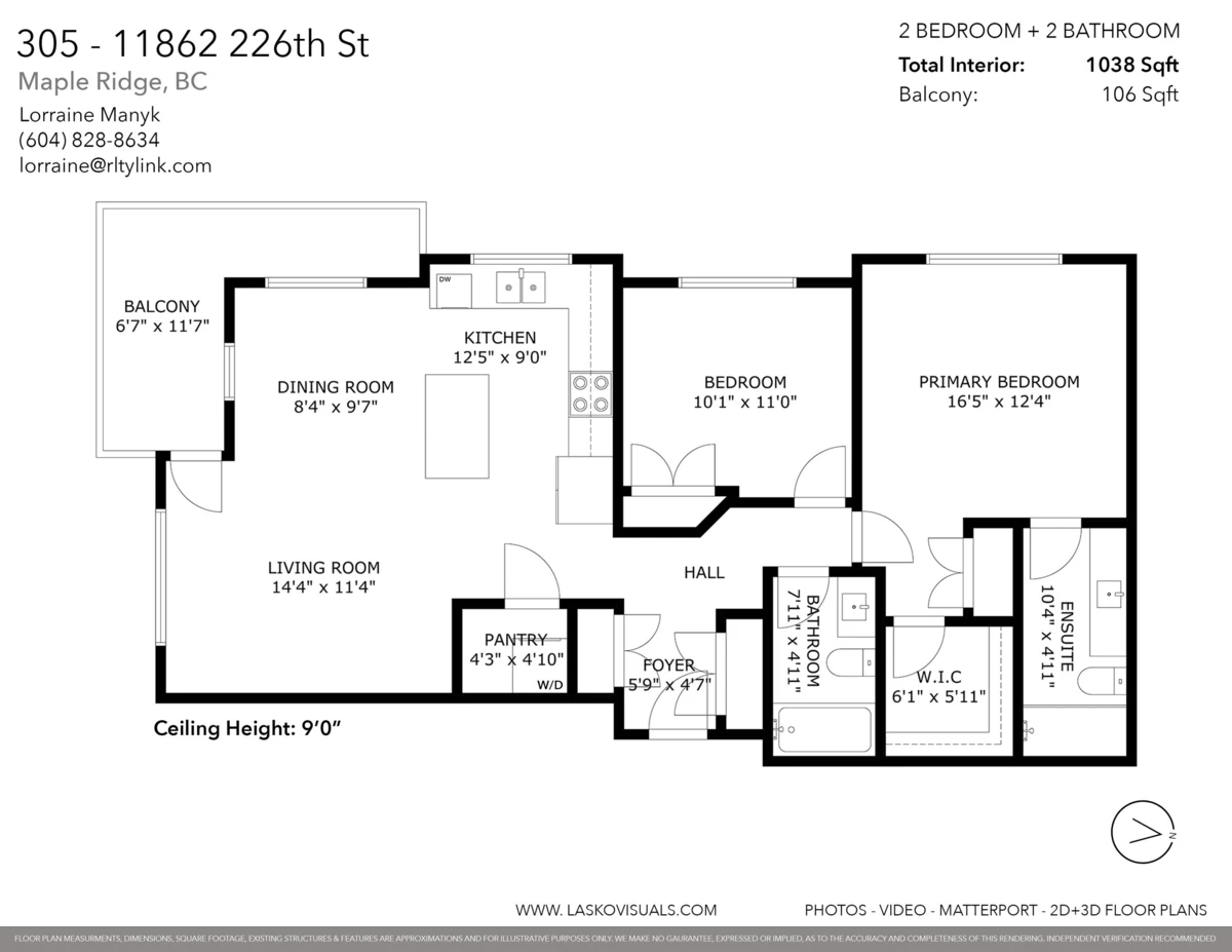 Aerial View of 305 11862 226 Street, Maple Ridge, BC