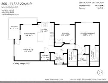 Aerial View of 305 11862 226 Street, Maple Ridge, BC