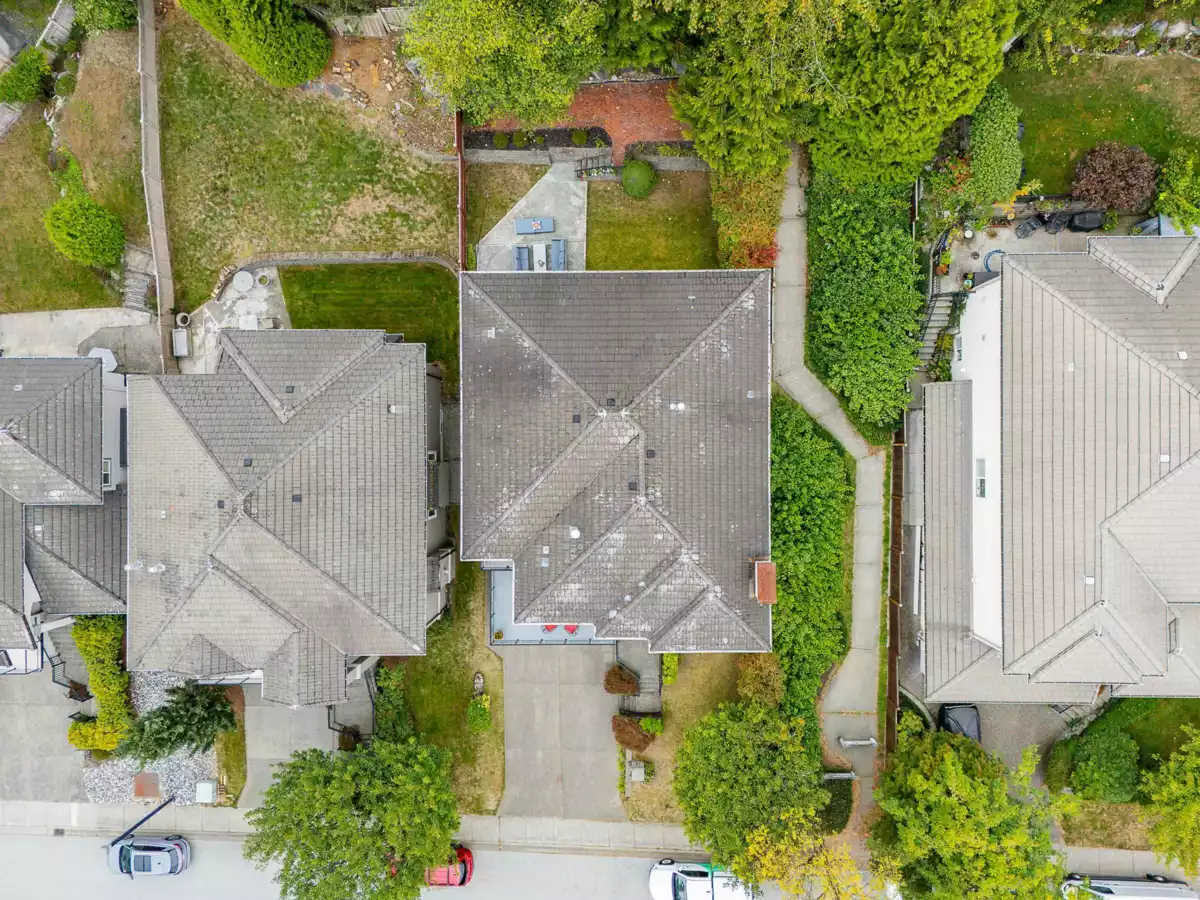 Aerial View of 61 Wilkes Creek Drive, Port Moody, BC