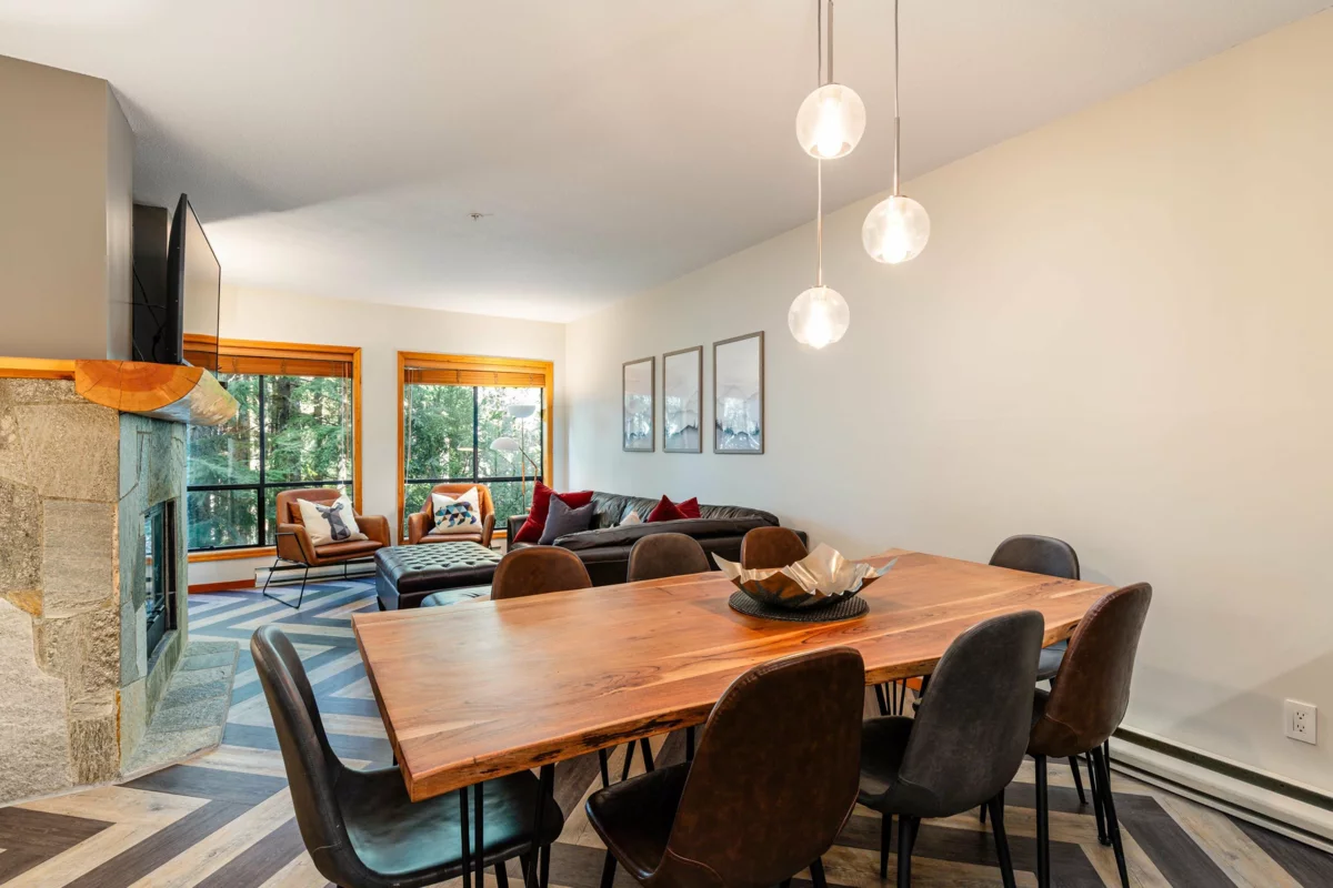 Dining Area Photo of 102 4821 Spearhead Drive, Whistler, BC
