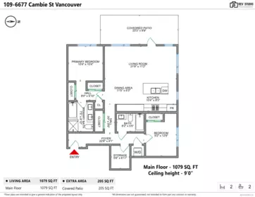 Backyard Photo of 109 6677 Cambie Street, Vancouver, BC