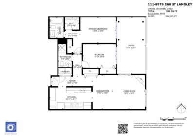 Basement Recreation Room Photo of 111 8976 208 Street, Langley, BC