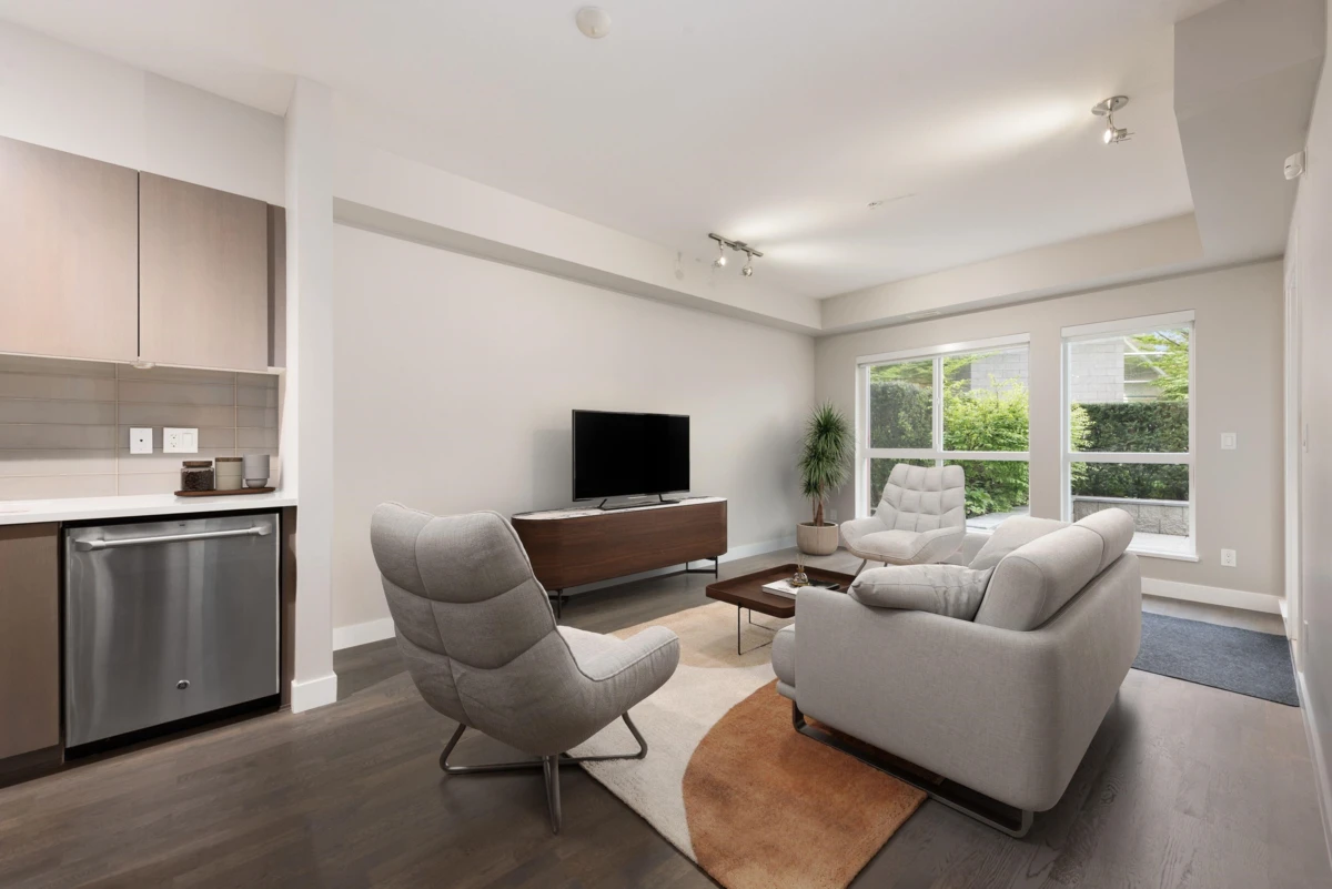 Family Room Photo of 107 10033 River Drive, Richmond, BC