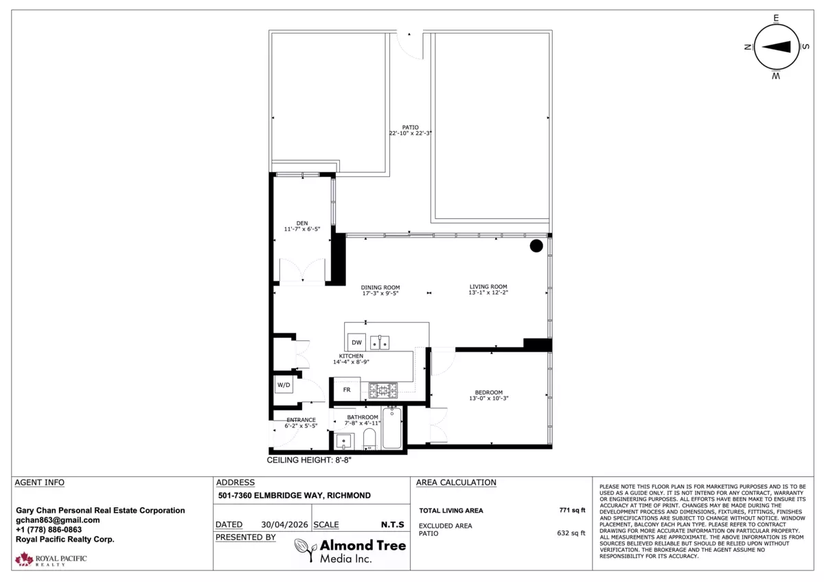 Exterior Rear Photo of 501 7360 Elmbridge Way, Richmond, BC