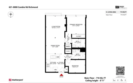 Office / Den Photo of 621 8080 Cambie Road, Richmond, BC