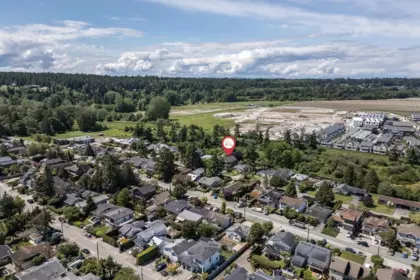 Aerial View of 219 65b Street, Delta, BC