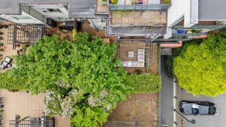 Aerial View of 203 1677 Lloyd Avenue, North Vancouver, BC