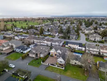 Aerial View of 3471 Newmore Avenue, Richmond, BC