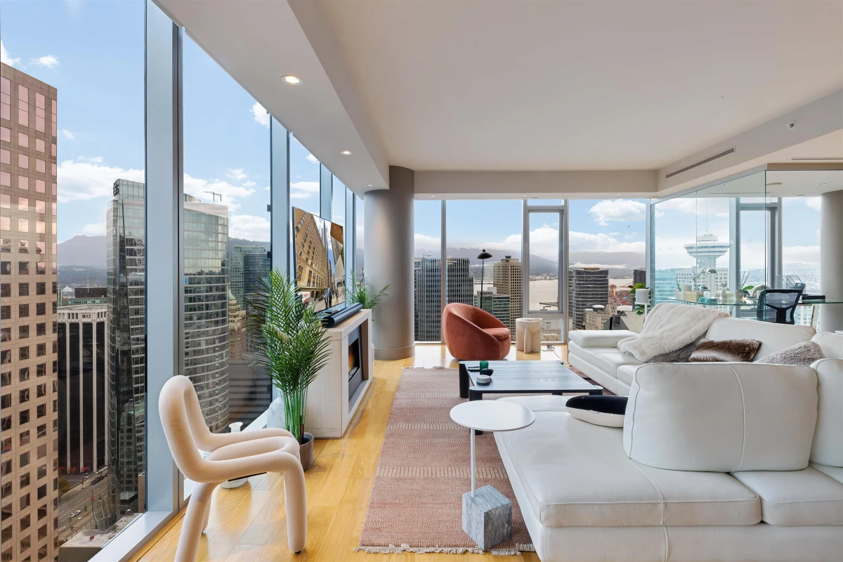 Living Room Photo of 3202 667 Howe Street, Vancouver, BC