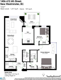 Aerial View of 1406 612 Sixth Street, New Westminster, BC
