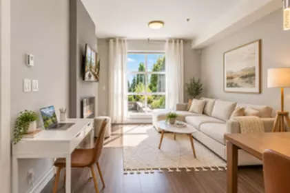 Living Room Photo of 105 827 Roderick Avenue, Coquitlam, BC