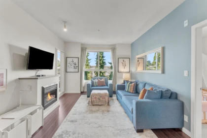 Living Room Photo of 203 255 Ross Drive, New Westminster, BC