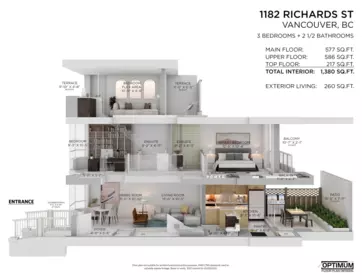 1182 Richards Street, Vancouver, BC, Vancouver — Townhouse for sale