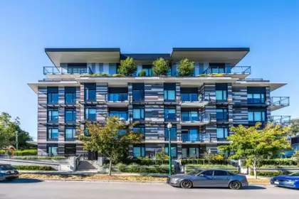 Aerial View of 602 477 W 59th Avenue, Vancouver, BC
