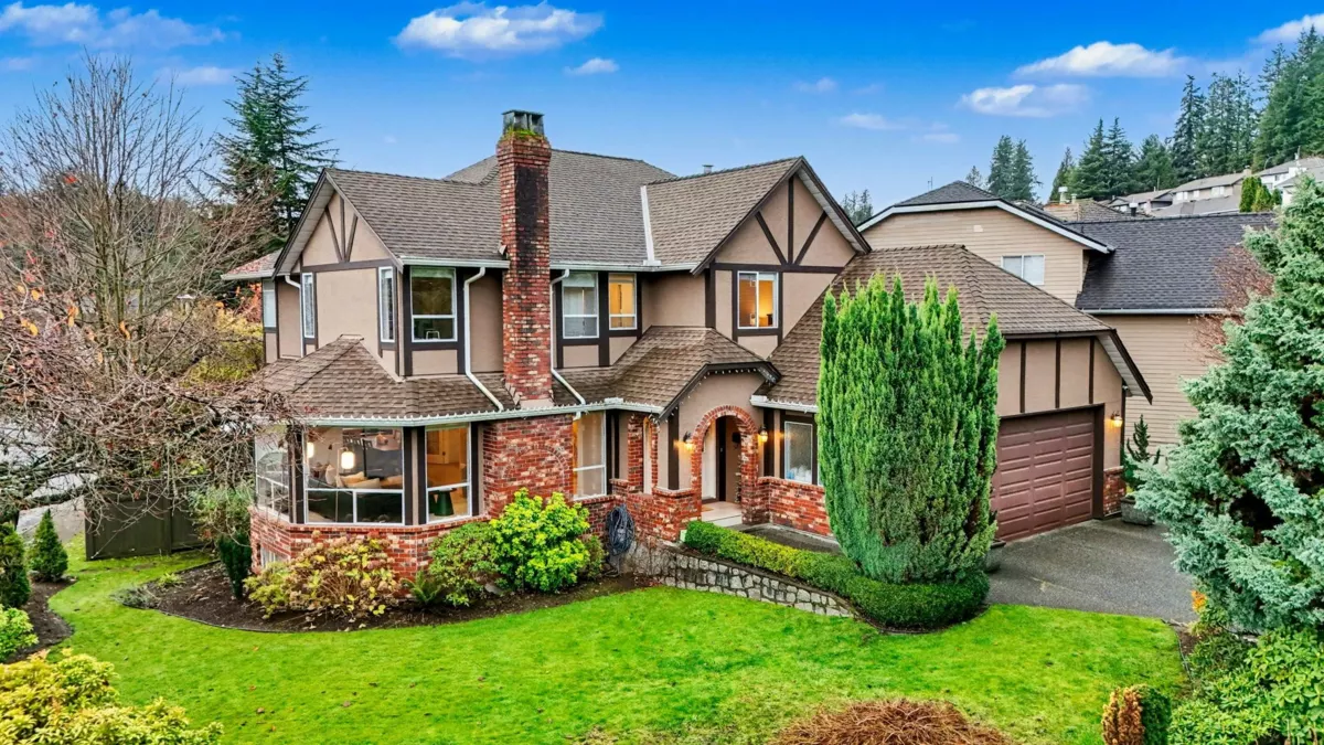 Aerial View of 2890 Tempe Knoll Drive, North Vancouver, BC