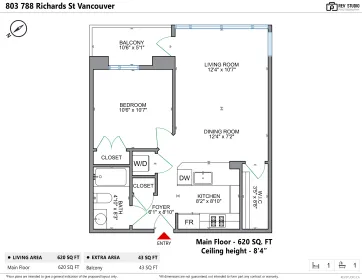 Powder Room Photo of 803 788 Richards Street, Vancouver, BC