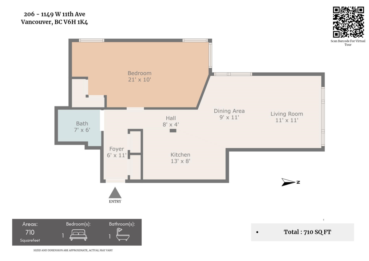 Kitchen Photo of 206 1149 W 11th Avenue, Vancouver, BC