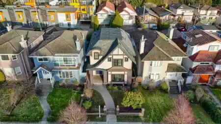 Aerial View of 7588 Osler Street, Vancouver, BC