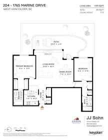 Aerial View of 204 1765 Marine Drive, West Vancouver, BC