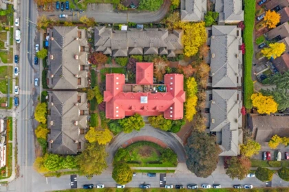 Aerial View of 20 3428 Adanac Street, Vancouver, BC