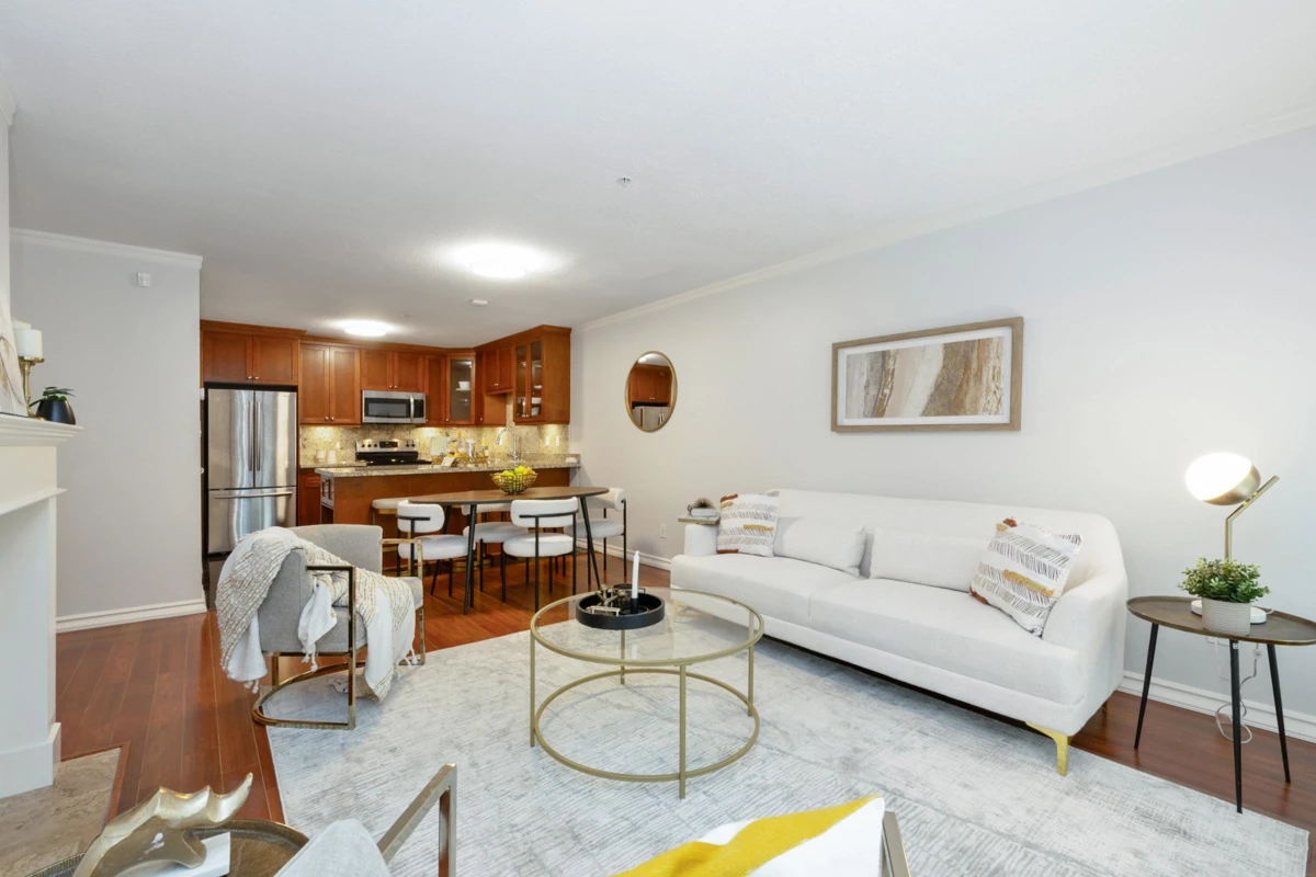 Living Room Photo of 306 1023 Wolfe Street, Vancouver, BC