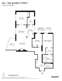 Aerial View of 403 1188 Quebec Street, Vancouver, BC