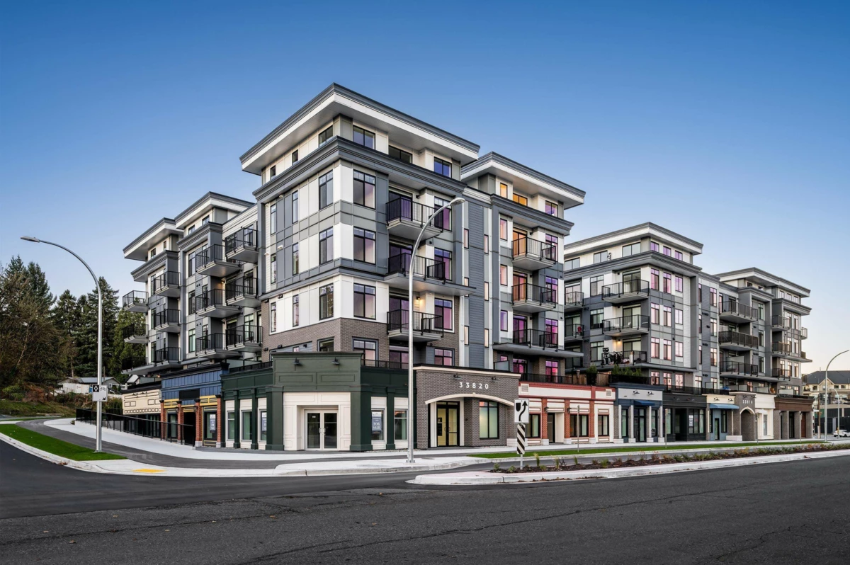 Exterior Rear Photo of 401 33820 South Fraser Way, Abbotsford, BC