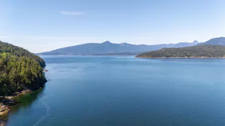 Aerial View of 276 Smugglers Cove Road, Bowen Island, BC