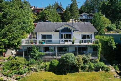 Aerial View of 5870 Skookumchuk Road, Sechelt, BC