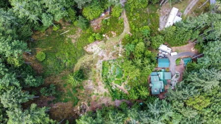 Aerial View of 604 Waugh Road, Mayne Island, BC