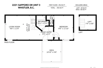 Guest Bathroom Photo of 3 2231 Sapporo Drive, Whistler, BC