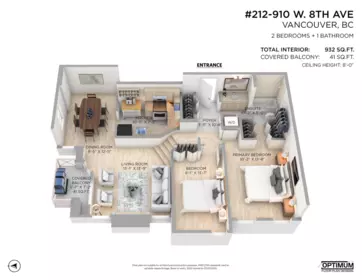 Basement Recreation Room Photo of 212 910 W 8th Avenue, Vancouver, BC