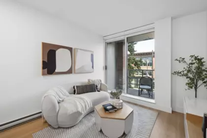 Living Room Photo of 319 1133 Homer Street, Vancouver, BC