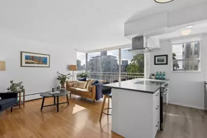 Kitchen Island Photo of 607 1250 Burnaby Street, Vancouver, BC