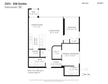 2323 938 Smithe Street, Vancouver, BC, Vancouver — Apartment/Condo for sale