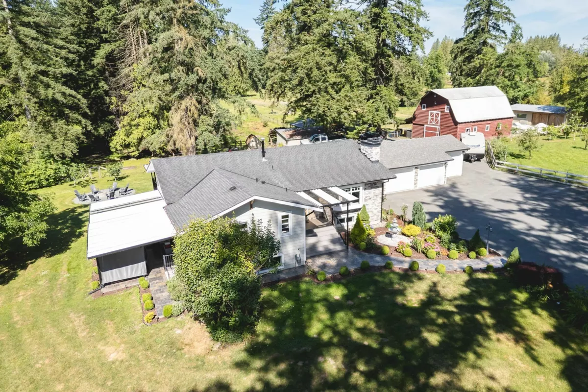 Aerial View of 5871 264 Street, Langley, BC